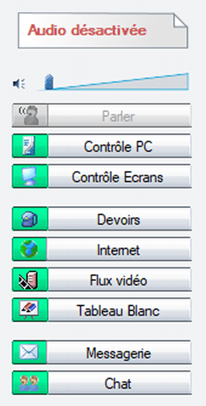 Sanako Study Tutor Controles UI